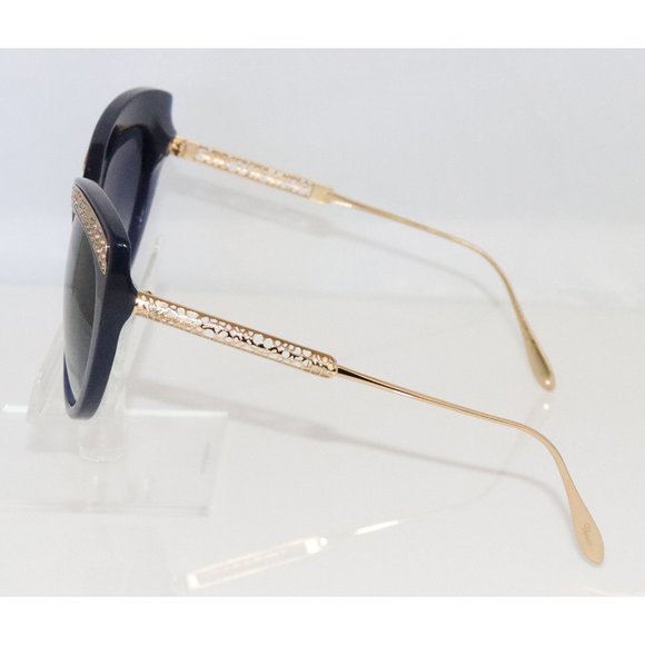 New Women\'s Chopard Navy Blue & Gold Sunglasses main image 4